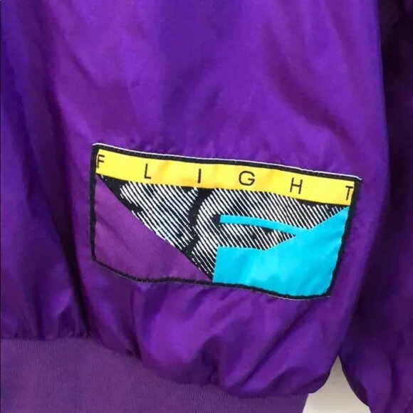 Vintage Nike Flight 90's retro royal color block nylon track jacket windbreaker - Picture 7 of 15